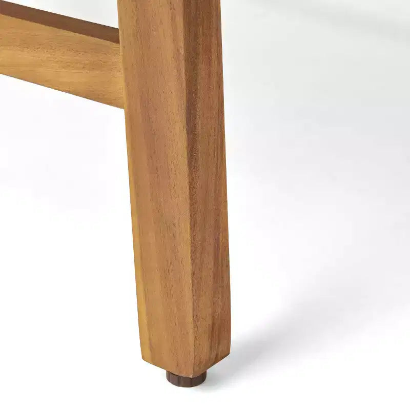 Ensemble de conversation d'extérieur 4 places GDFStudio Abena en bois d'acacia avec coussins, teck et crème