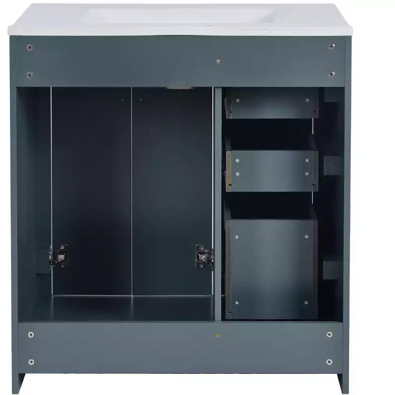 Meuble-lavabo simple de 30 po avec armoire et 3 tiroirs – Noir / Bleu / Vert / Indigo / Blanc