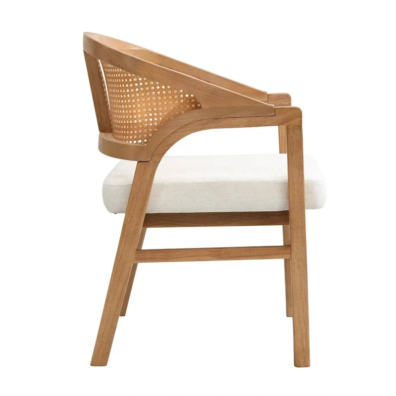 Christopher Knight Home - Chaise de salle à manger capitonnée en cannage (Lot de 2)